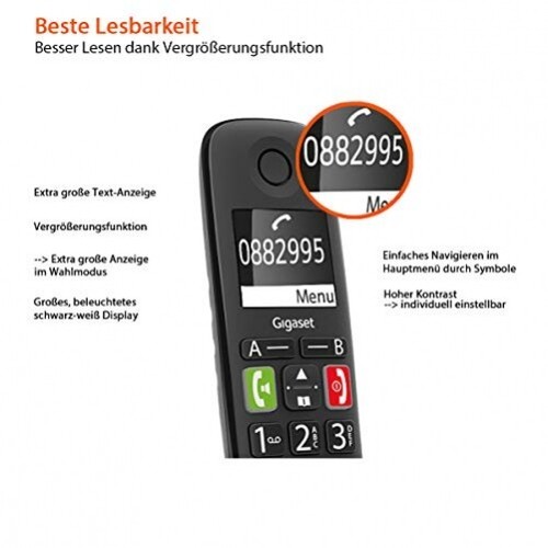 Telefon DECT Gigaset E290HX - Zdjęcie 2 z 5