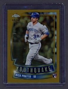 2023 Topps Chrome Nick Pratto Rookie Youthquake Gold Refractor /50 YQ-44 RC