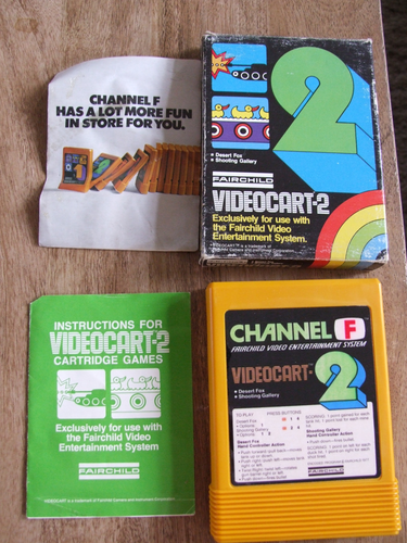 O1 ANGEBOTE KOMBINIEREN VINTAGE FAIRCHILD CHANNEL F VIDEOCART CIB - 2 SCHIESSGALERIE - Bild 1 von 8
