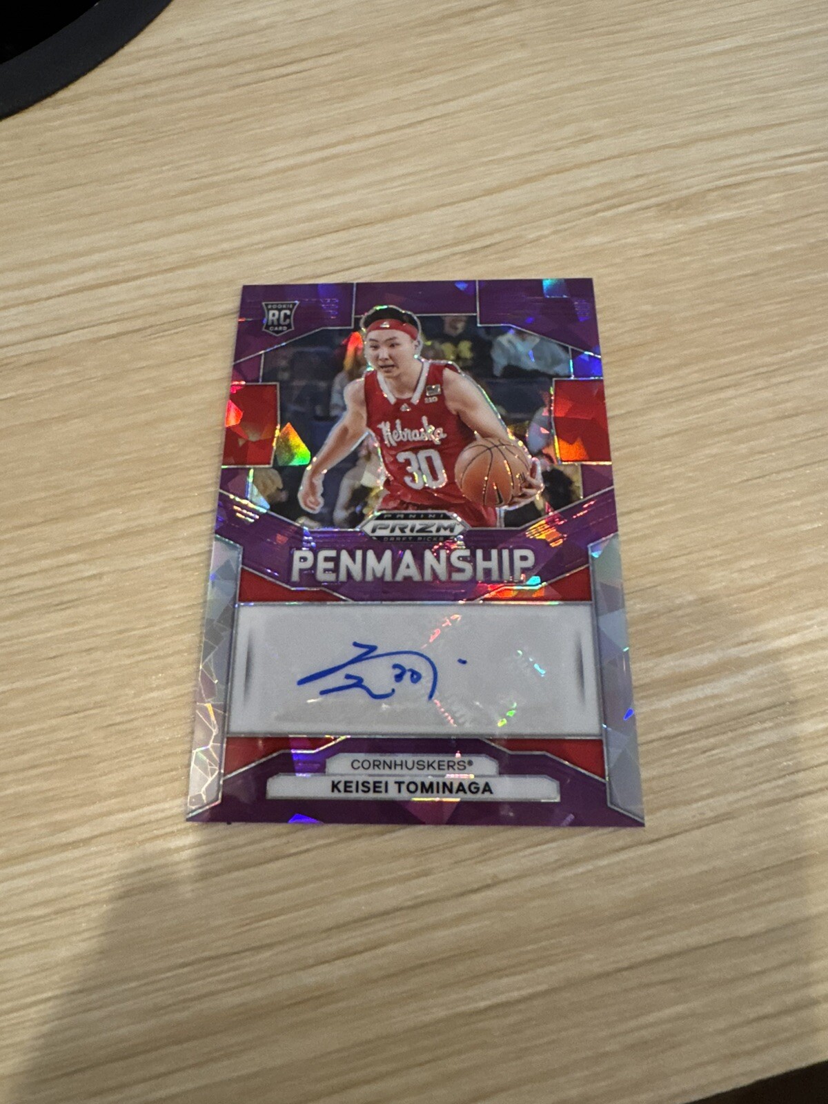 Keisei Tominaga 2024-25 Prizm Draft Purple Ice Auto Penmanship /99