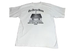 THE READ HOUSE-NEW CASTLE DELAWARE 1801 Vintage Shirt White XXL USA Murinas A14