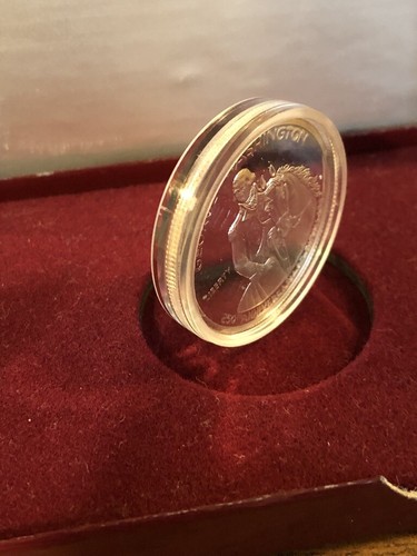 George Washington 1982 250 aniversario plata pura prueba conmemorativa - Imagen 4 de 6