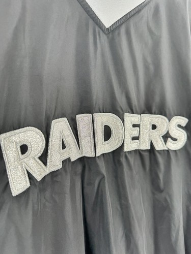 Vintage Reebok NFL On Field Jacket Black Oakland Raiders Windbreaker L 90s Y2K - Bild 8 von 10