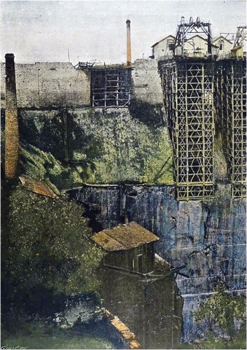 ANJOU: ANSICHT DER SCHIEFER von TRÉLAZÉ - Großes Brett (photochrom) aus dem 19. Jh. - Bild 1 von 2