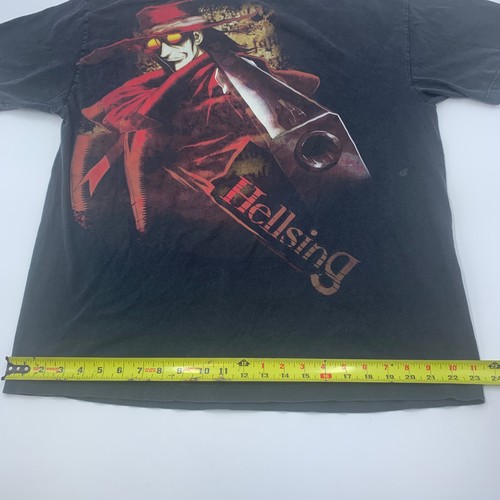 Vintage Hellsing Shirt Erwachsene extra groß schwarz Grafik Shirt Y2K AOP Anime Herren - Bild 15 von 18