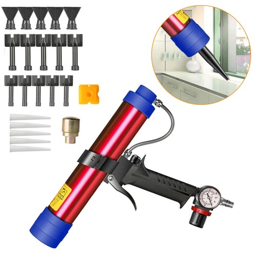 Adjustable Pneumatic Seam Sealer Glue Gun Air Rubber Tool 310ml Hard Sealack - Picture 14 of 15