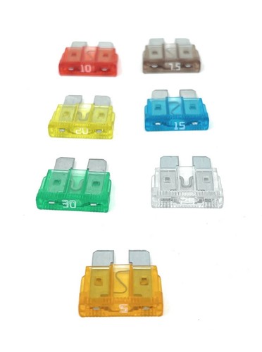 120 Assorted Car Truck Standard Fuses, White Mark - Picture 10 of 10