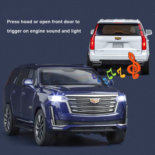 1:24 Diecast Vehicle for Cadillac Escalade SUV Model Car Toy Collectible Gifts - Picture 3 of 14