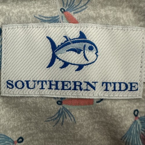 Southern Tide NWT Men's Medium Sport Shirt Heather Light Gray Allure NWT $120 - Picture 5 of 13