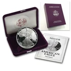 (1) 1992 S 1oz US American Silver Eagle $1 Dollar Proof Bullion Coin w/Box & COA