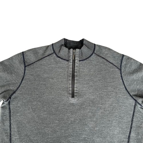 Tommy Bahama 1/2 Zip Reversible Sweater Men’s Size XL Gray Versatile - Picture 8 of 8