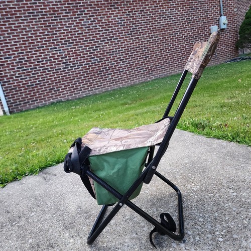 Realtree Edge faltbarer kompakter Stuhl mit Rückenlehne & Stauraum Jagd Angeln Camping - Bild 8 von 10