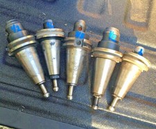 5pc 1/4” 3/8” 1/2” CAT 40 End Mill Holders Lyndex & Techniks CNC Milling Machine