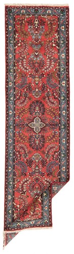 Hamedan 287 x 75 cm hand knotted Persian carpet Oriental wool carpet runner red - Picture 2 of 7