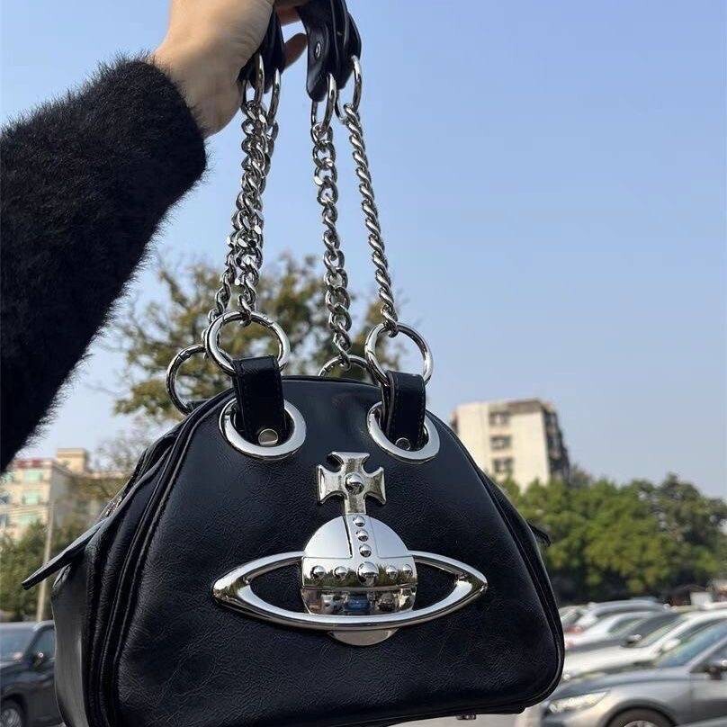 Vivienne Westwood Accord Shoulder Bag Handbag 4 Colors Big