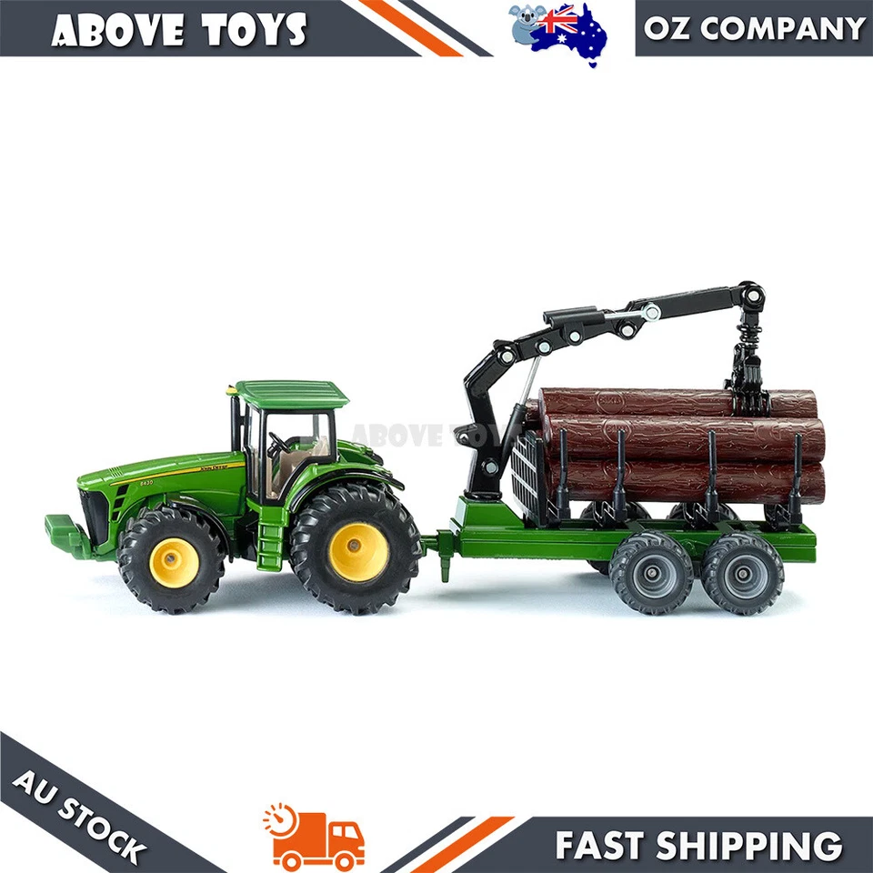 Siku 1:50 Scale John Deere With Forestry Trailer & Tree Trunks Model Vehicle - Image 3 of 4