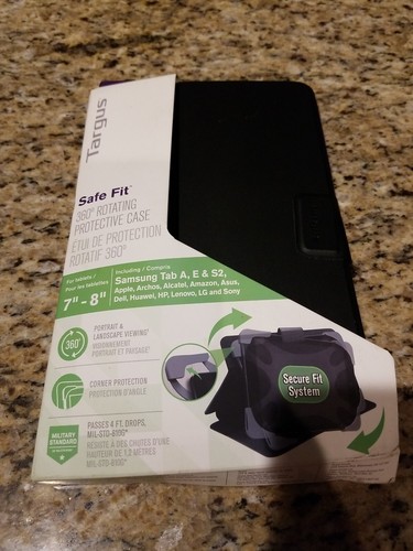 TARGUS Safe Fit Protective Case Tablets 7"-8" For Apple/Samsung/Dell/HP/Asus - Picture 2 of 11