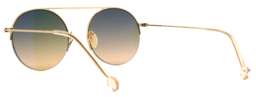 NATHALIE BLANC Hermes 226 Gold Pale Womens Round Gradient Sunglasses 49-19-142 - Picture 10 of 15