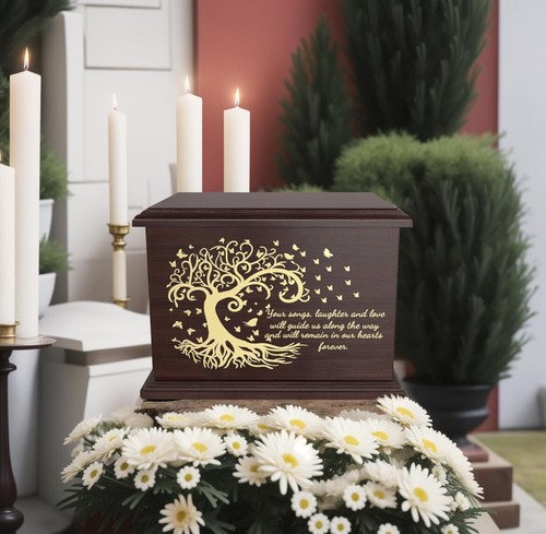 Urnas conmemorativas de cremación para cenizas humanas adulto macho hembra urnas de madera ataúd - Imagen 6 de 6