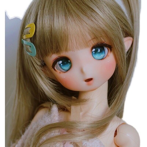 Komplettes Set 1/4 BJD SD Puppe schönes Mädchen Kugelgelenk Cartoon Augen Gesicht Make-up Geschenk - Bild 5 von 11