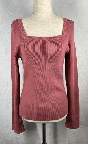 Womens AMERICAN EAGLE OUTFITTERS Sz. XL Square Neck Rib Knit Long Sleeve Sweater - Imagen 3 de 12