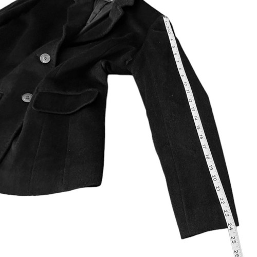 Linda Richards Luxury Black Lined Blazer Angora Wool Blend Women’s Size 10 - Picture 7 of 11