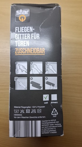 Fliegengitter für Türen Weiss Weiß max 100x210 cm inkl. Klettband Neu in OVP - Bild 3 von 4
