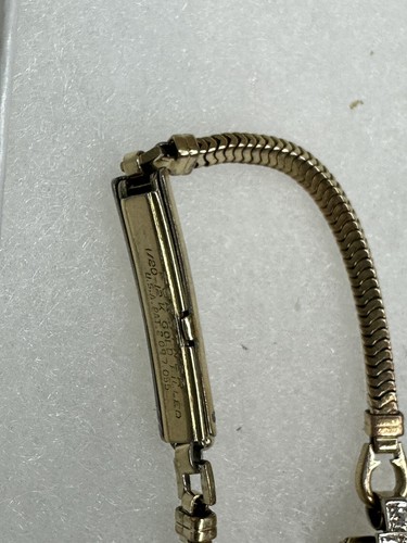 BULOVA rare Antique Women’s Watch. Gold Filled With 12 Large Diamonds. GF Band - Picture 3 of 8