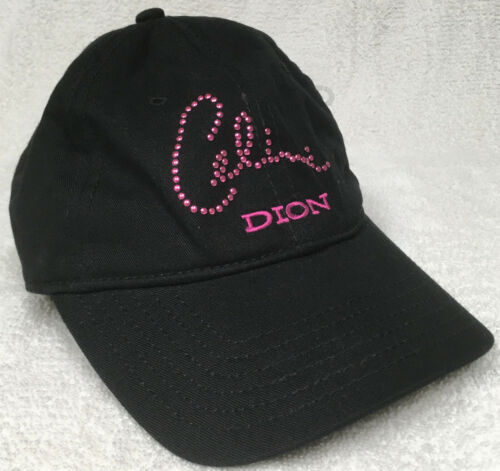 Celine Dion Hat Baseball Cap A New Day Beaded & Embroidered Black Adjustable NWT - Picture 3 of 7