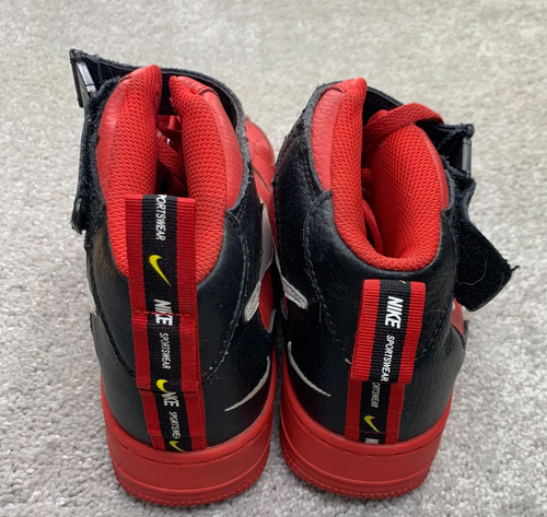 Nike Air Force 1 Mid '07 LV8 Sneaker Herren 9,5 US Rot Overbranding Streetwear - Bild 5 von 17