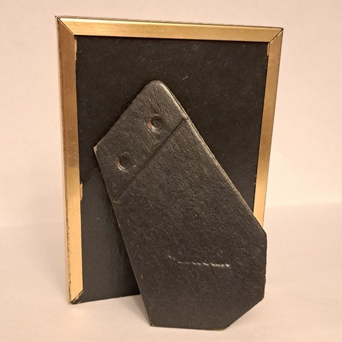 Vintage Intercraft verzierter Foto Bilderrahmen goldfarben oval Schablone Metall 4x3 - Bild 8 von 9