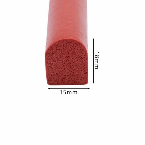 Backöfen Schaumstoff Silikon Gummi D-Dichtstreifen D-Form Einfüllstreifen - Bild 10 von 15