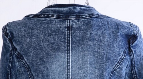 New Women Rhinestone Sequin Jacket Jacket Spring Retro Short Denim Jacket Tops - Bild 9 von 12
