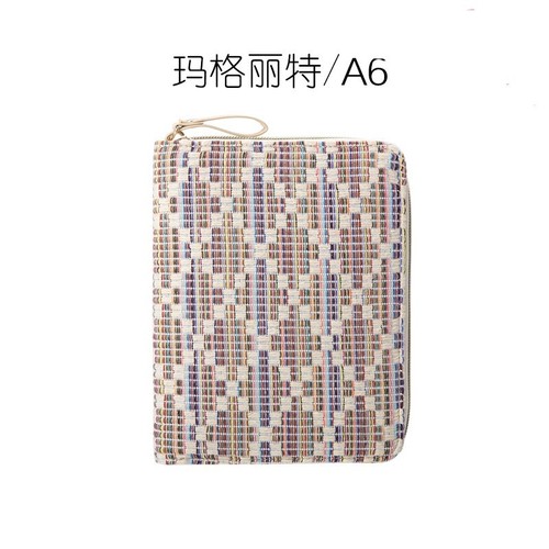 Cuaderno Kinbor A6 Vintage Cubierta de Lona Cremallera Bolso Billetera Tarjeta Diario Planificador - Imagen 11 de 12