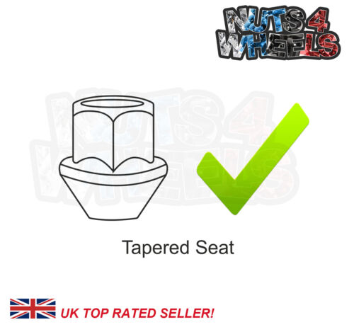 20 x Red Tuner Wheel Nuts M12x1.25 60° Tapered Slimline Nuts Aftermarket Alloys - Picture 4 of 4