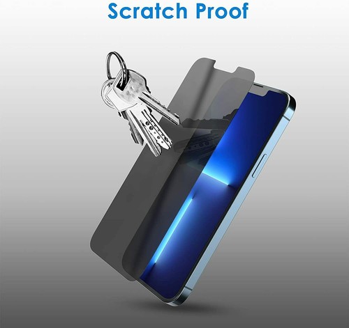 Privacy Tempered Glass Screen Protector iPhone 14 13 12 Pro Max 11 XR XS Cover - Picture 4 of 6