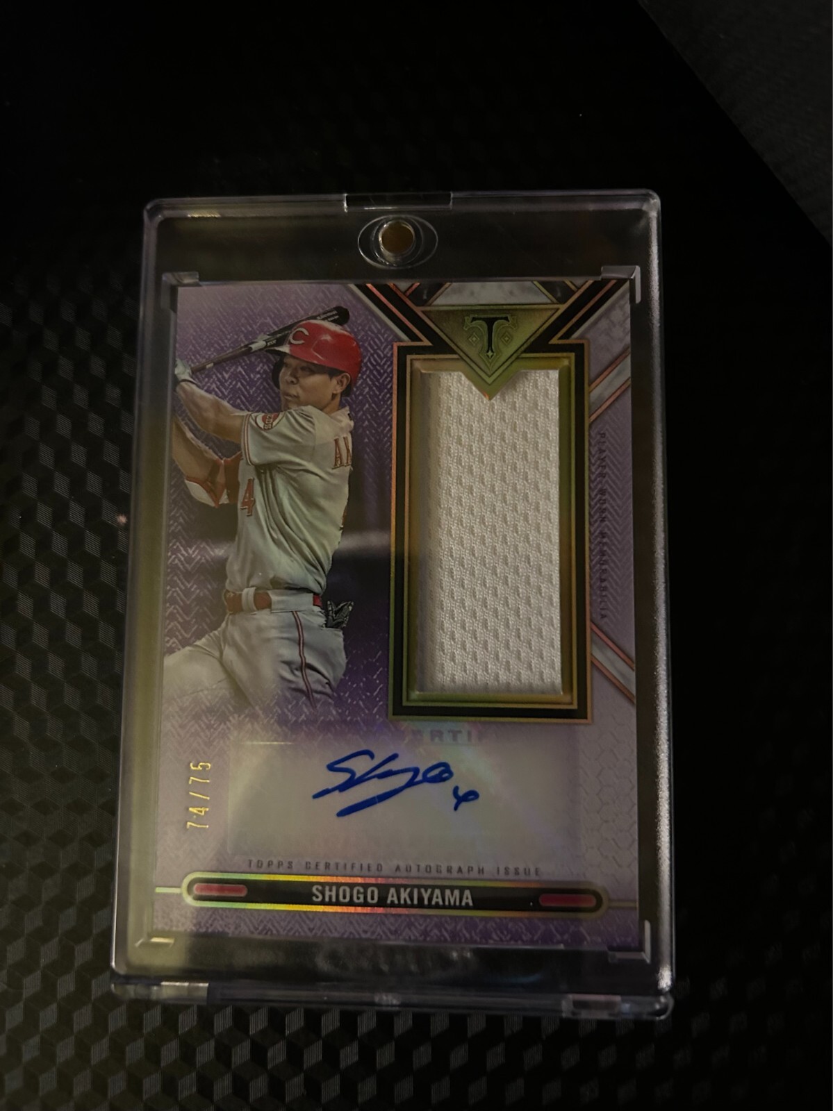 2021 Topps Triple Threads - Autographed Single Jumbo Relics Shogo Akiyama 74/75