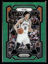 2023-24 Panini Prizm #285 Yuta Watanabe Prizms Green