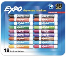 Expo Dry Erase Markers Assorted Colors 18 Count