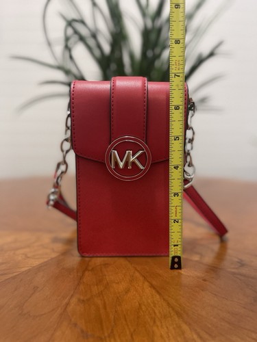 Michael Kors Carmen Pequeño Norte Sur Teléfono Bandolera Cadena de Hombro Bolso Cartera - Imagen 3 de 6