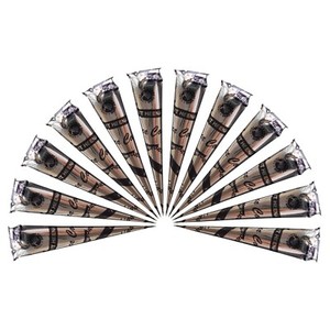 16-Black-Color-Instant-Herbal-Henna-Cones-Temporary-Tattoo-Kit-Body-Art-Mehandi