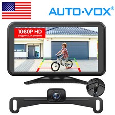 AUTO-VOX W12 Wireless Car Backup Camera 5" HD 1080P Rear View Monitor 2 Channels