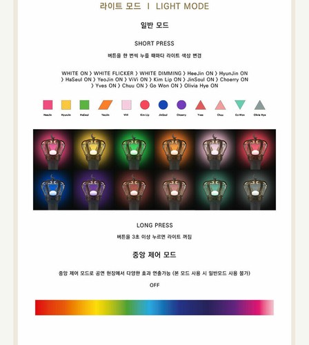 MONTHLY GIRL LOONA OFFICIAL LIGHT STICK (w/ Strap,Tracking Code) GOODS MD SEALED - Bild 5 von 10