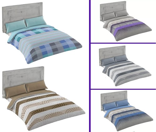 Luxury 4 Pcs Complete Bedding Set Duvet Cover With Fitted Bed Sheet Double King - Picture 3 of 4