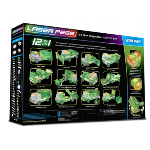 CAMION PER BAMBINI SET DI MATTONCINI LUMINOSI PER 12 DIVERSI CAMION IDEA REGALO - Bild 3 von 3
