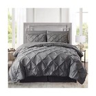Haok Bed in a Bag Set - 8 Pieces Pinch Pleat Bedding Comforter Sets, Pintuck .