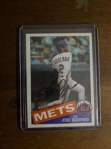 1985 Topps Jose Oquendo Autographed Card New York Mets No COA
