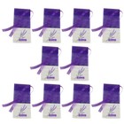 10 Pcs Drawstring Lavender Bags Floral Printing Empty Sachet Pouch Deep Purple