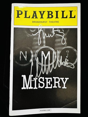Playbill Misery firmado por Bruce Willis & Laurie Metcalf. Die Hard. Firma rara - Imagen 1 de 2