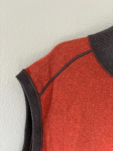 NWT $115 Cutter & Buck Mens Burnt Orange/Brown Trim 1/4 Zip Vest Size 2X XXL - Picture 2 of 10